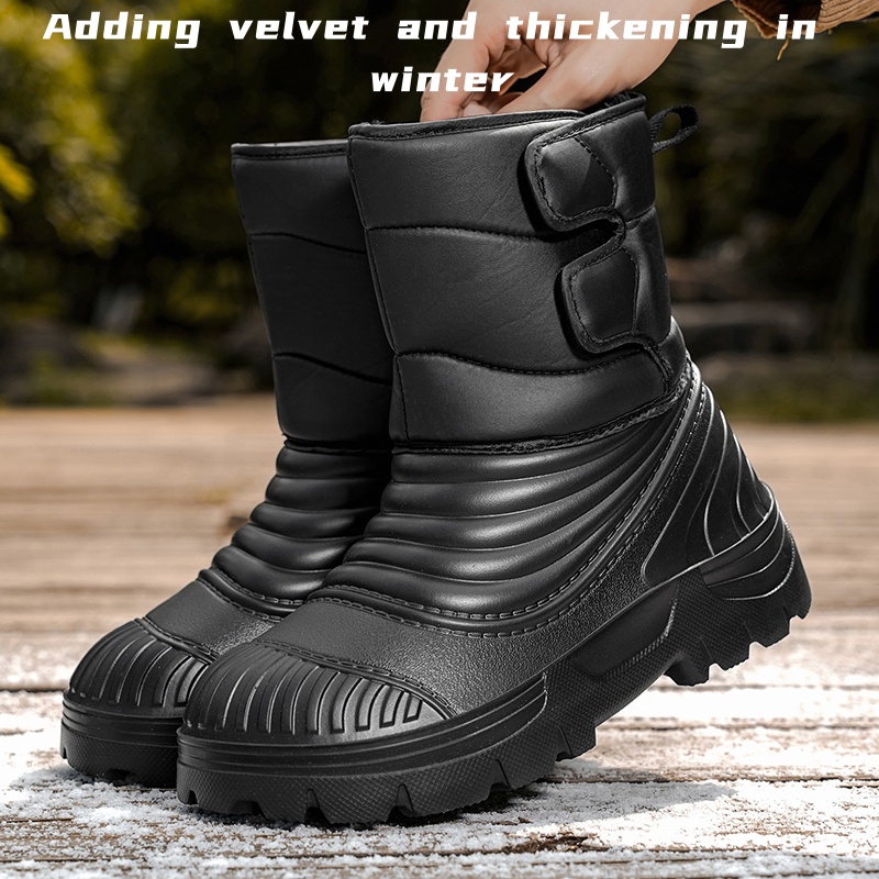 Hiking Boot Waterproof - New men's winter snow boots thickened