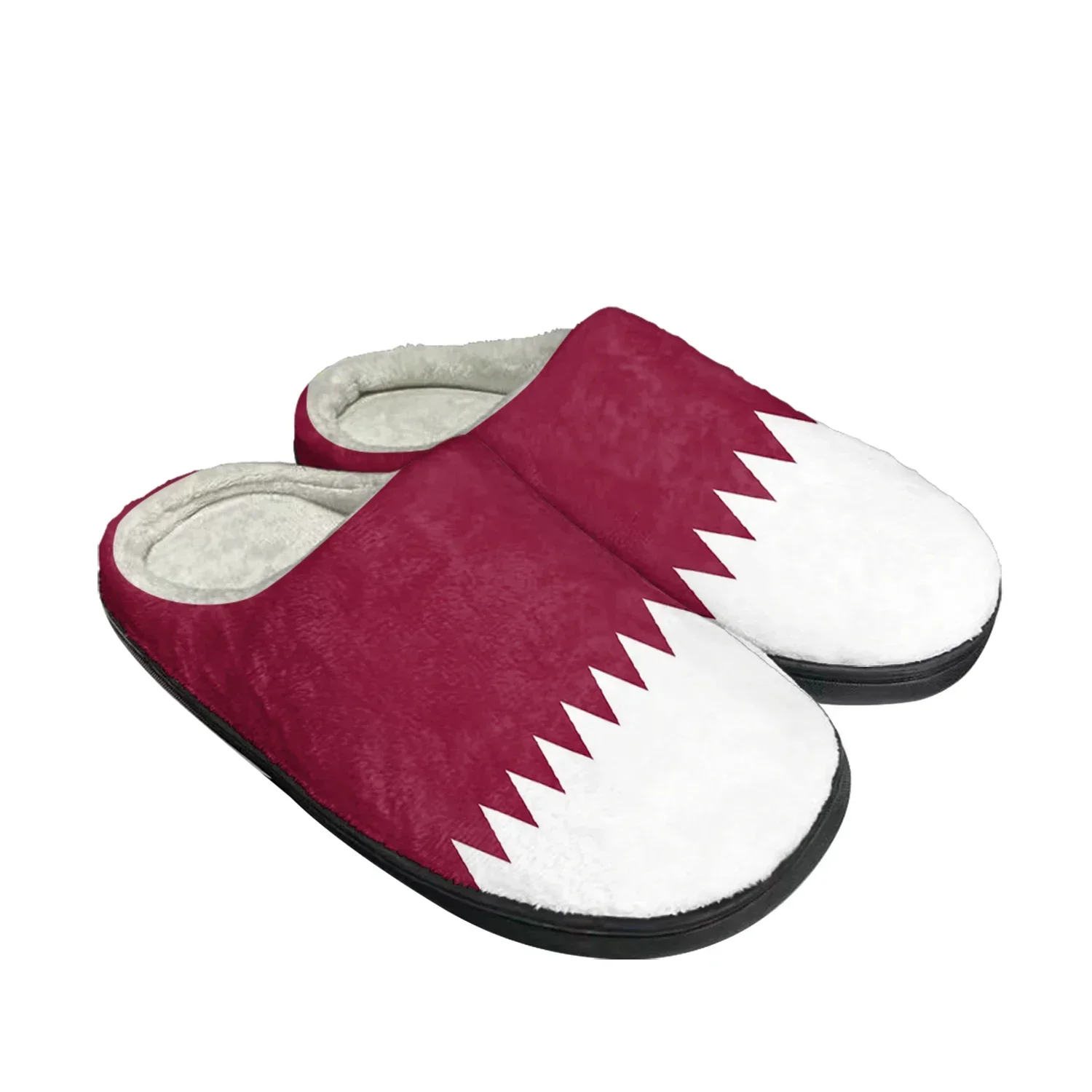 Men Shoes Qatar - Qatar Flag Home Cotton Custom Slippers