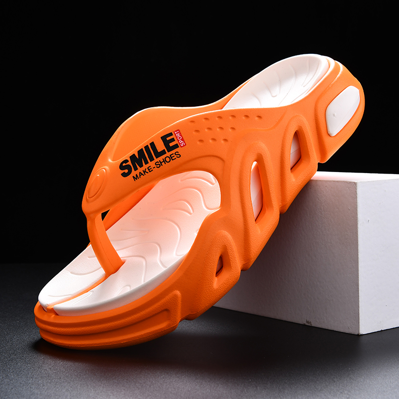 Men'S Shoes Cole Haan - Summer Orange Platform Slippers Men Comfortable