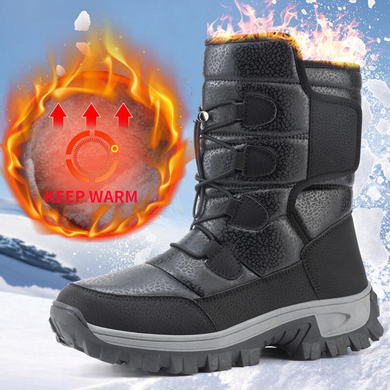 Hiking Boot Waterproof - New Warm Men Plush Snow Boots