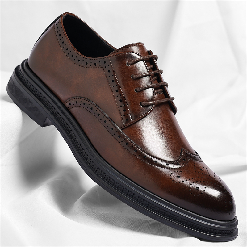 Men Shoes Uk - Men's Brogue Leather Shoes Fashionable Comfortable