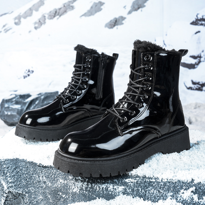 Men's warm plush high-top boot - Men'S Shoes For Work 评论和价格