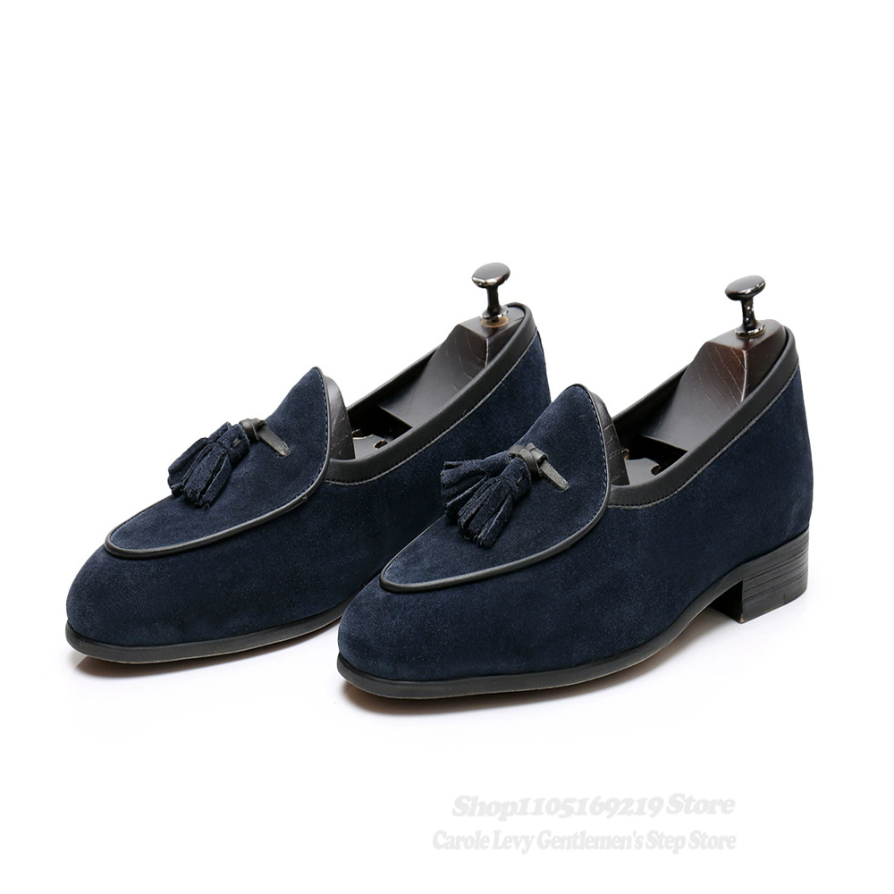 Tassel Decor Men Loafers Navy  - Men'S Shoes Qn 评论和价格