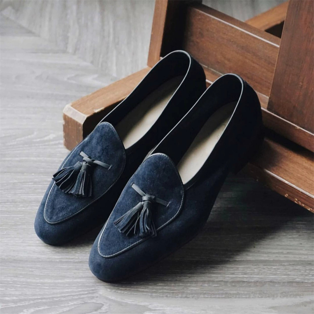 Tassel Decor Men Loafers Navy  - Men'S Shoes Qn 评论和价格