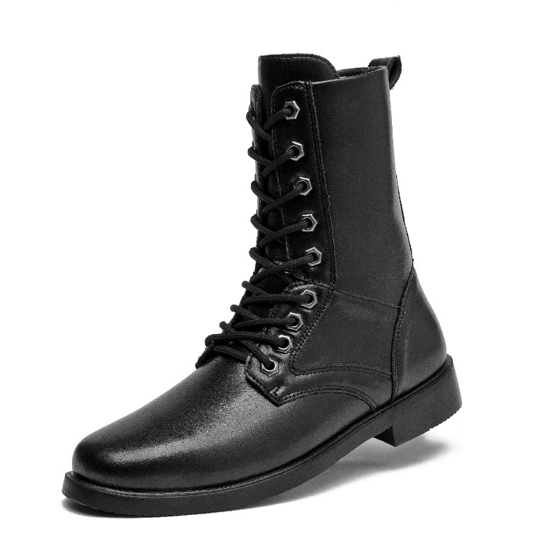 High-top Leather Boots Outdoor - Men'S Shoes For Work 评论和价格