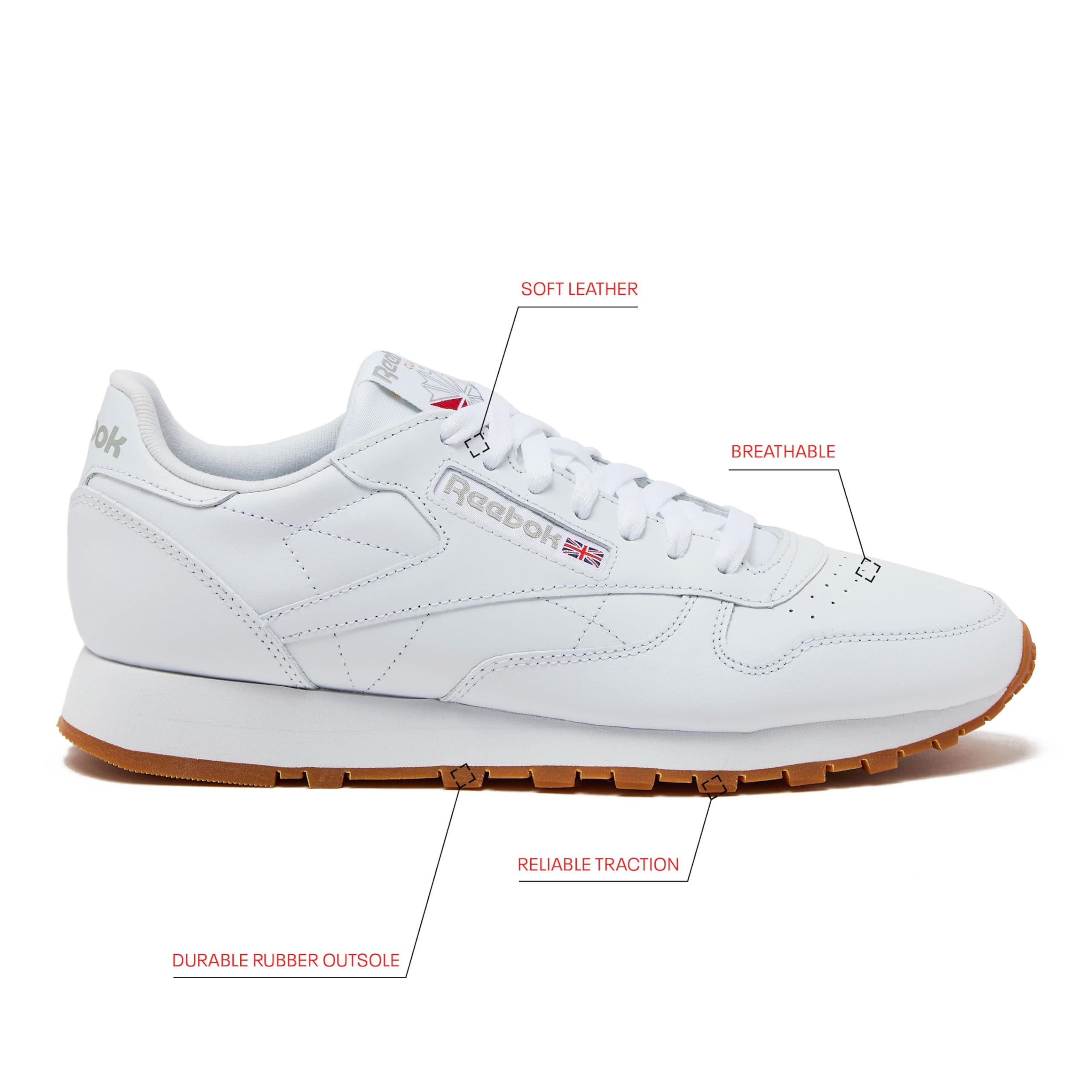Reebok Classic Leather Sneaker - Men Shoes Vans 评论和价格