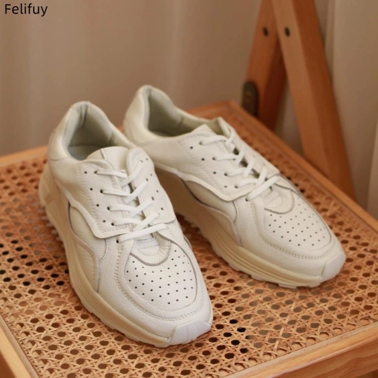 Round-toe Lace-up Casual White - Men'S Shoes Qn 评论和价格