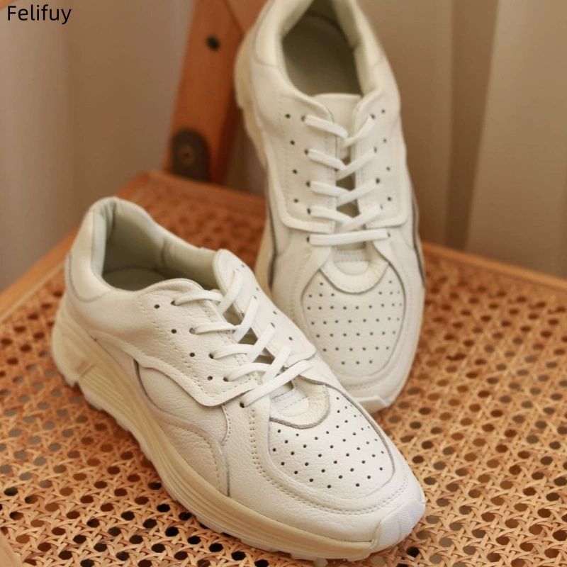 Round-toe Lace-up Casual White - Men'S Shoes Qn 评论和价格