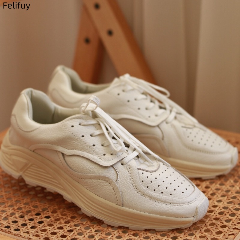 Round-toe Lace-up Casual White - Men'S Shoes Qn 评论和价格