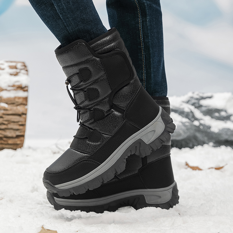 New Warm Men Plush Snow Boots  - Hiking Boot Waterproof 评论和价格