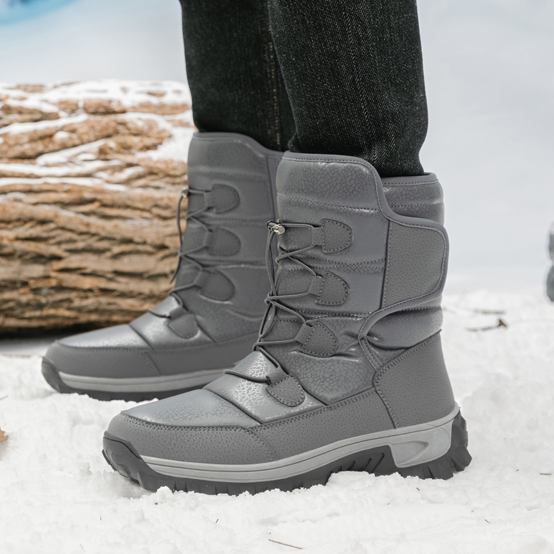 New Warm Men Plush Snow Boots  - Hiking Boot Waterproof 评论和价格