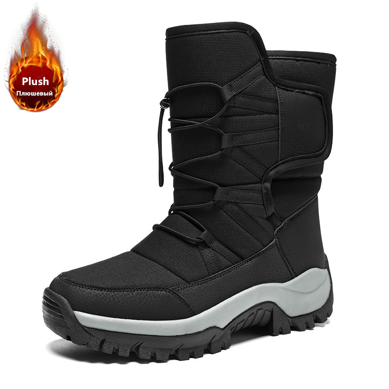 Men's Warm Plush Couple Snow B - Hiking Boot Waterproof 评论和价格