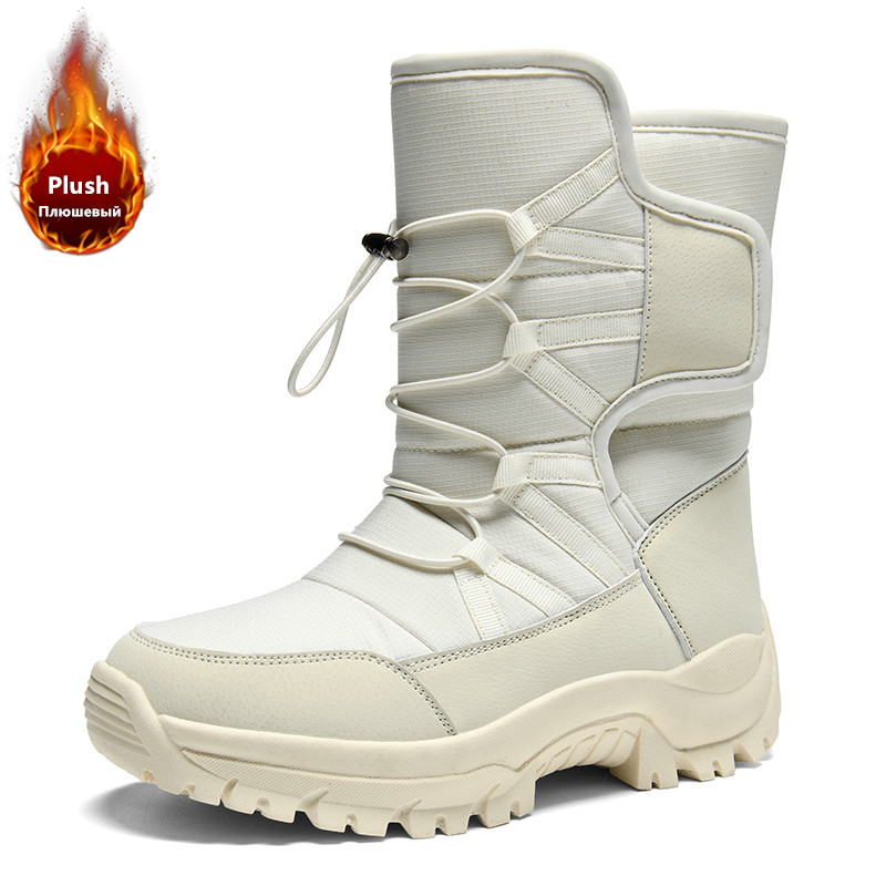 Men's Warm Plush Couple Snow B - Hiking Boot Waterproof 评论和价格