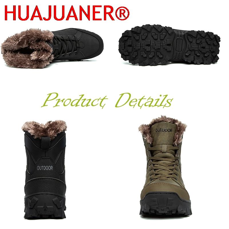 Men Winter Snow Boots Platform - Hiking Boot Waterproof 评论和价格