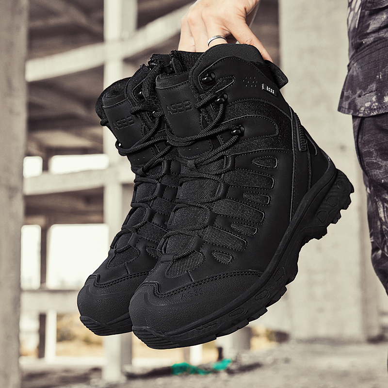 Men Tactical Boots Lace Up Bra - Men'S Shoes For Work 评论和价格
