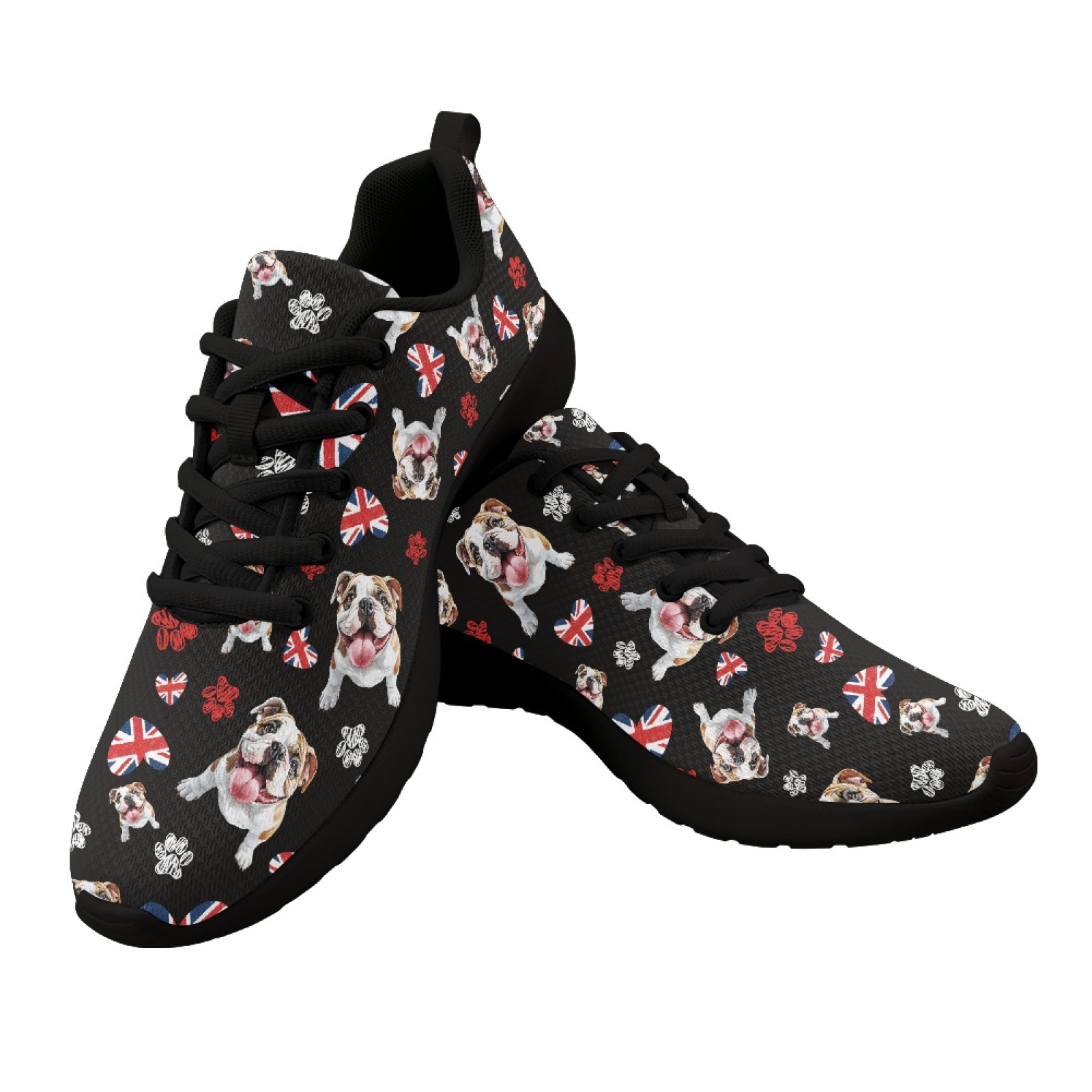 UK Pug Dog Pattern Summer Mesh - Men Shoes Uk 评论和价格
