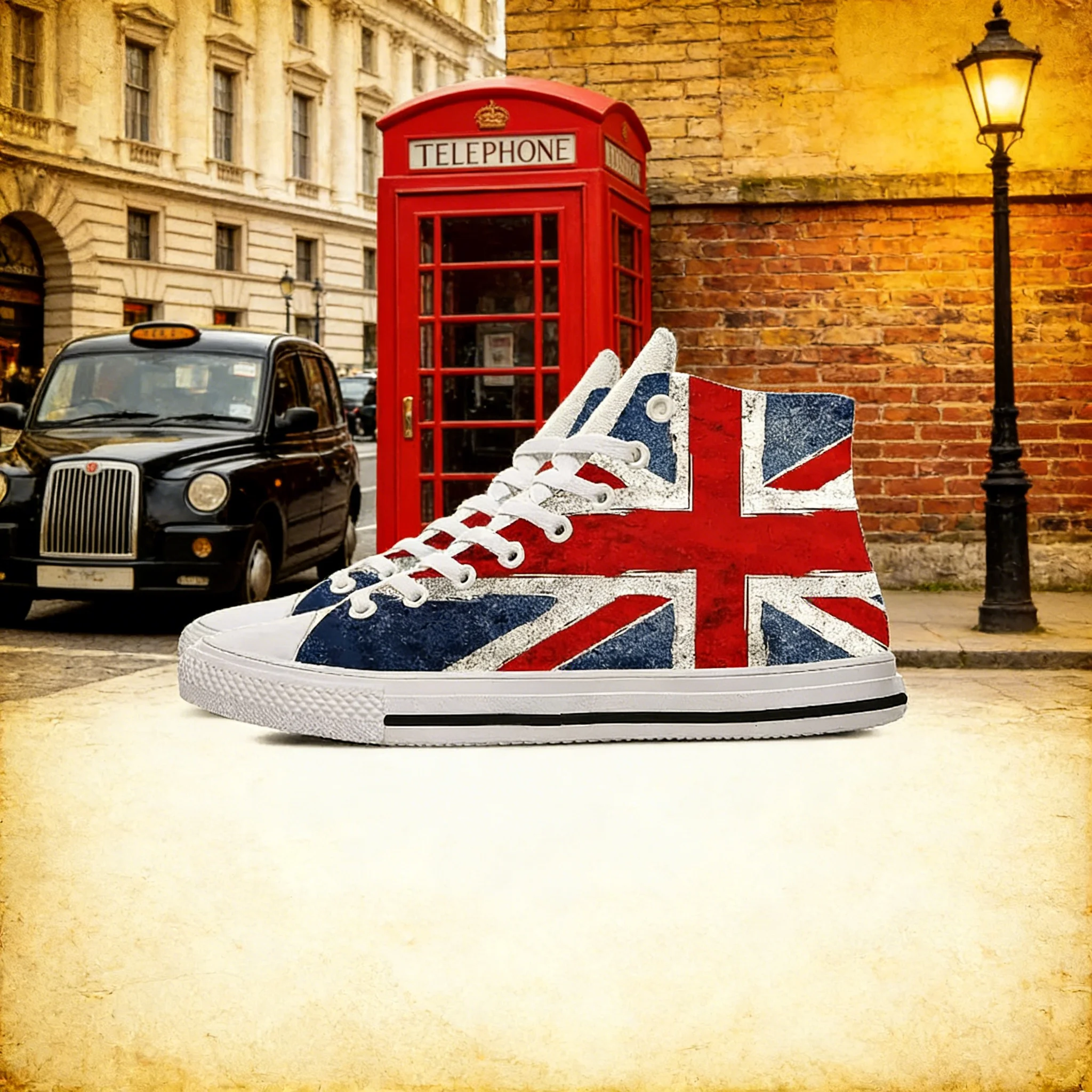 UK Flag 3D Print High Top Snea - Men Shoes Uk 评论和价格